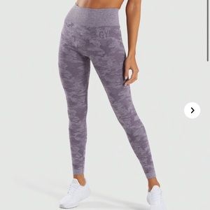 NWT Gymshark Camo Seamless Purple Leggings